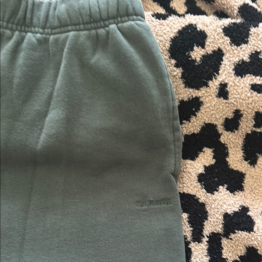 Garage Green Sweatpants with Elastic Waistband